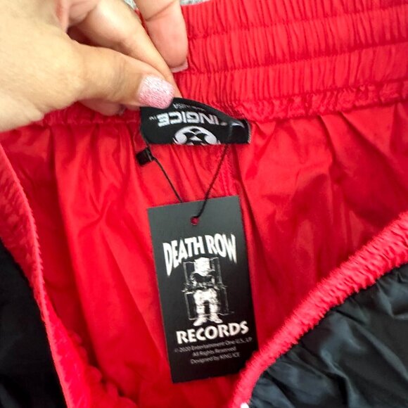 Death Road Records Track Suit Nylon Windbreaker Parachute Red Black Hooded - Picture 16 of 16